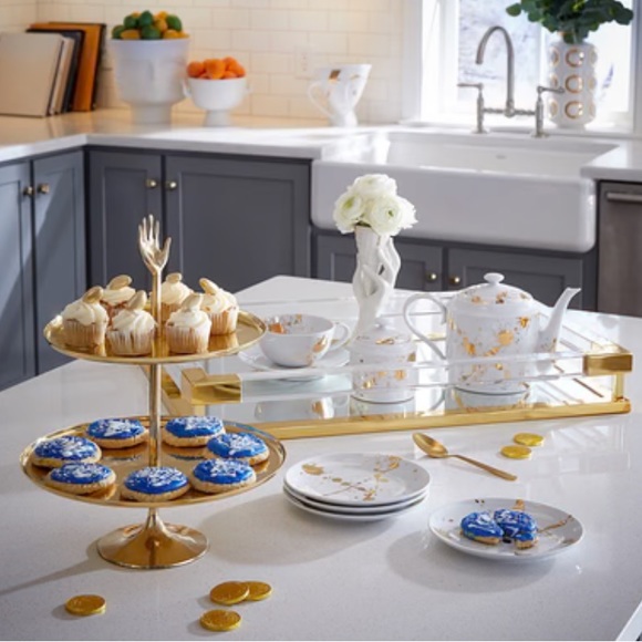 JONATHAN ADLER Jacques Golden, Mirrored Tray - Picture 5 of 6